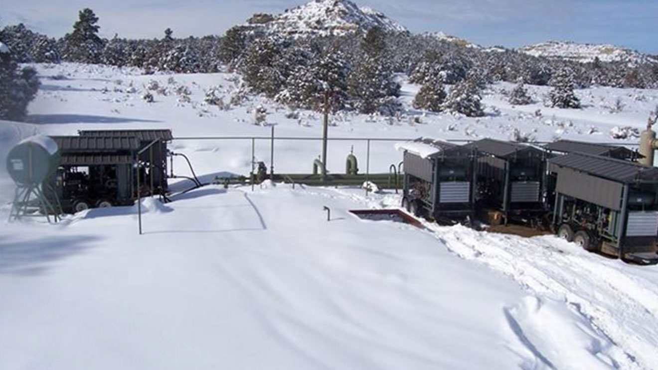 Wellhead unit in winter Wellhead unit in winter